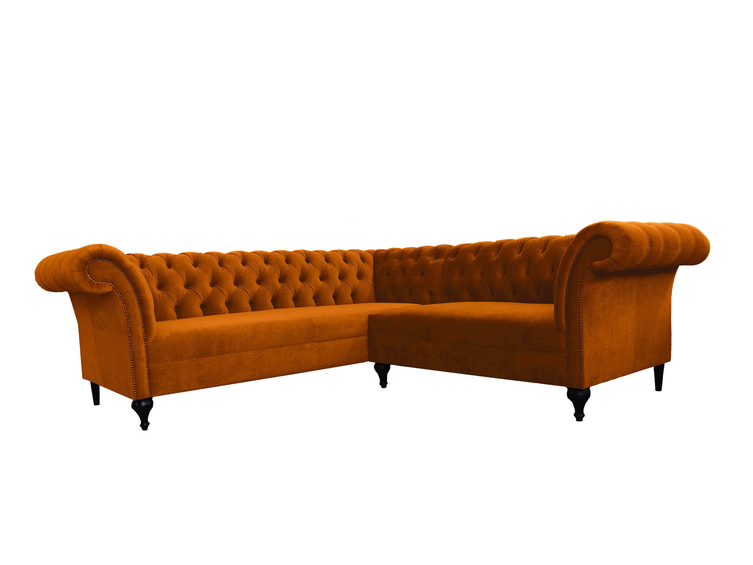 Chesterfield Corner Sofa Corner Couch Designer Sofa Couch Velvet Leather Sofa SLIII Sofa №94