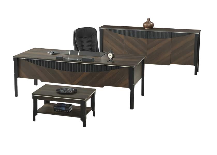 Home office set desk sideboard coffee table office furniture brown