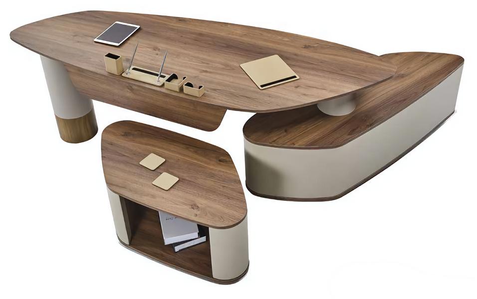 Original desk coffee table wooden tables beige office furniture study room