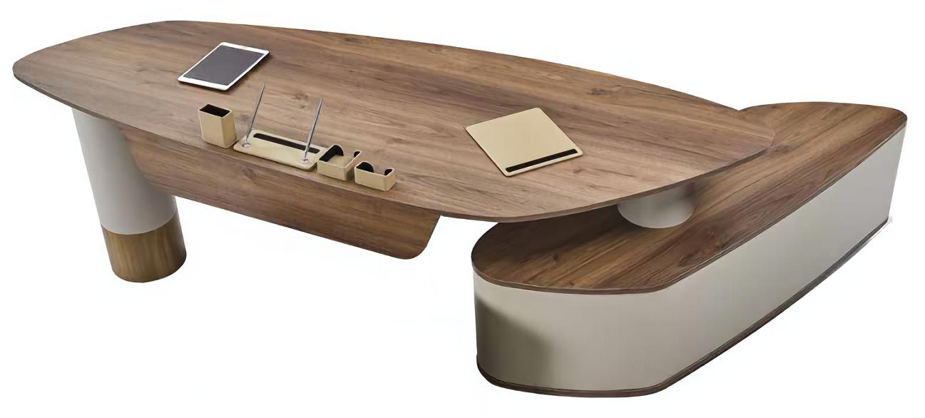 Oval office desk design corner desk furniture tables beige decor