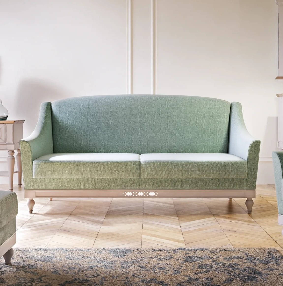 Cushion sofa 2-seater designer sofa couch sitting sofa relax sofa comfort sofa