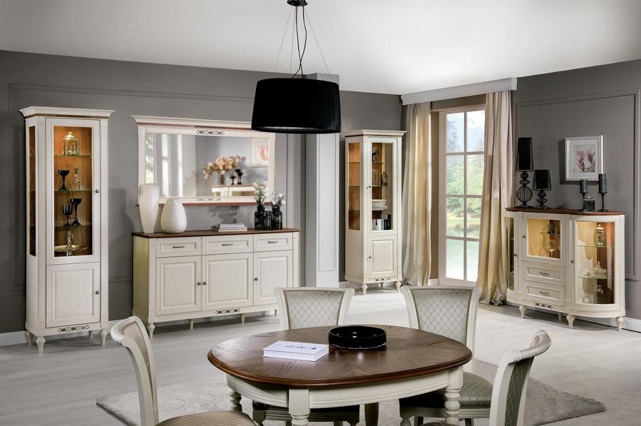 Living room set wall unit display cabinet lounge set living area sideboard buffet 5 pieces