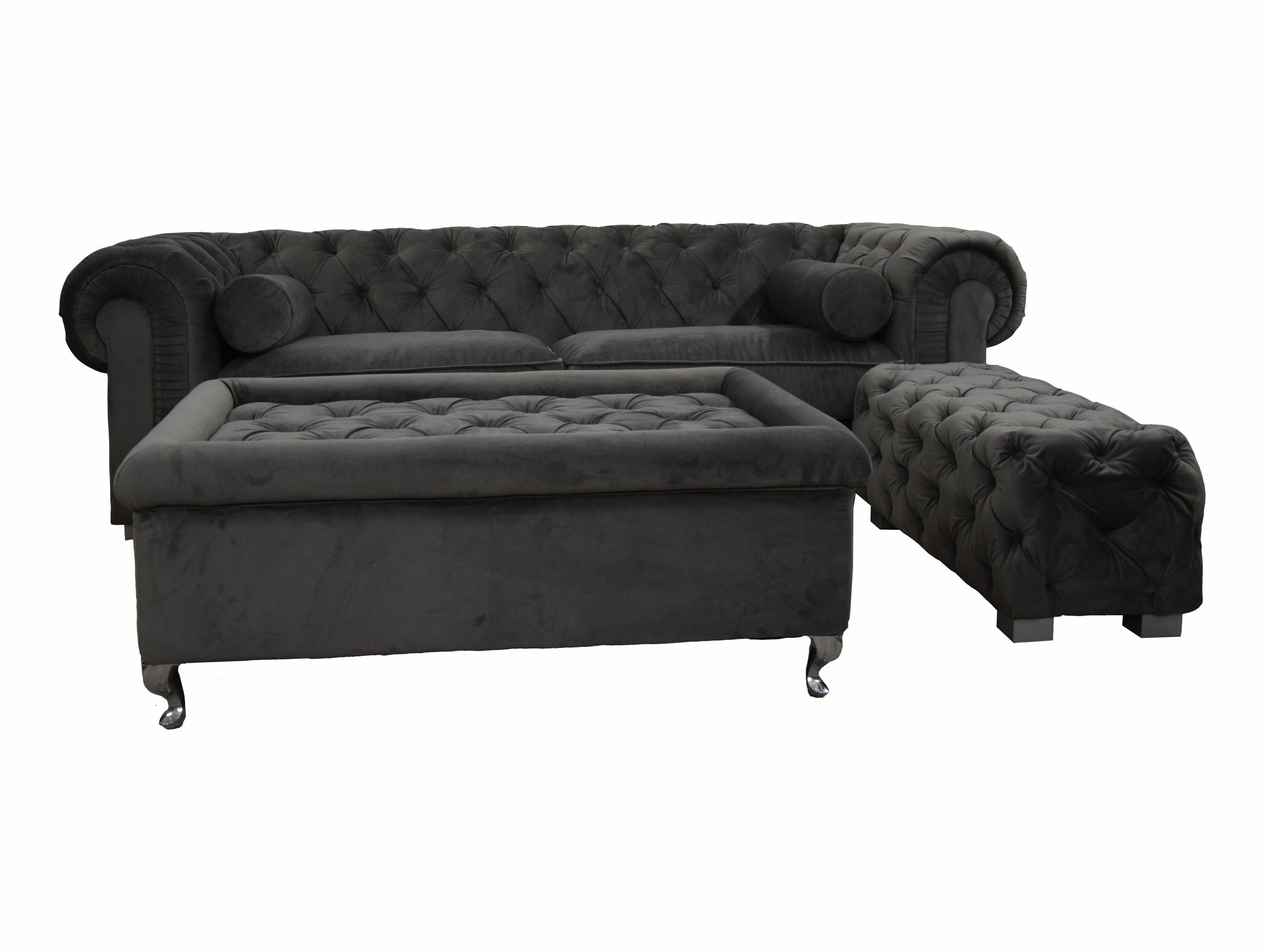 Chesterfield Sofa 3 SEATER Upholstered Designer Couches Sofas Set SL Sofa 19