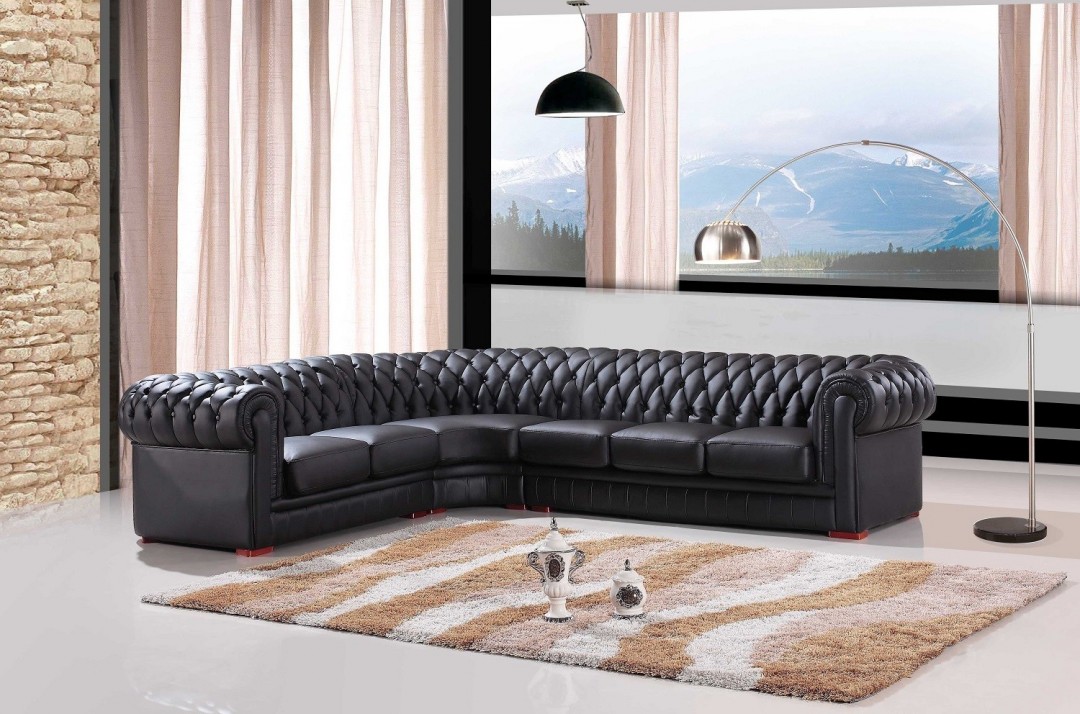 Chesterfield corner sofa corner couch designer sofa velvet leather sofa SL sofa 11