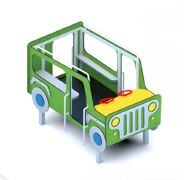 Playhouses in the shape of cars, activity area, adventure place, miniature car houses.