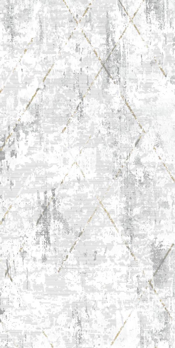 Designer rug living room geometric diamond mottled pattern grey