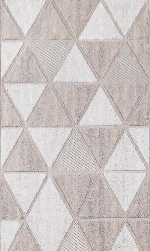 Short-pile carpet with diamond mixed patterns in pastel two-tone for the living room.