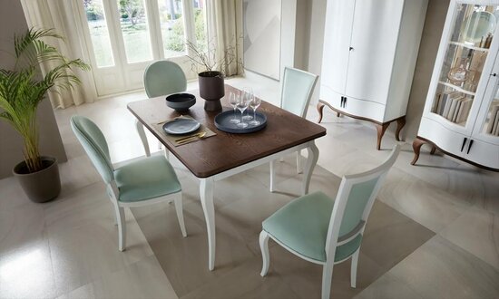 Dining set dining group dining table 4x chairs wooden furniture stylish complete set 5 pieces