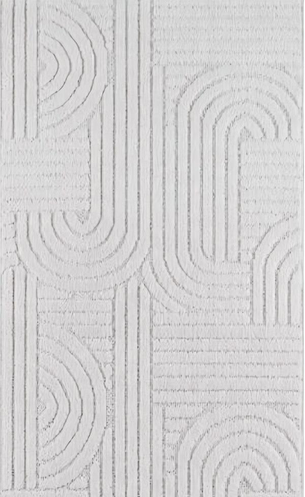 Carpet Living Room Rug Geometric Design Abstract Look White