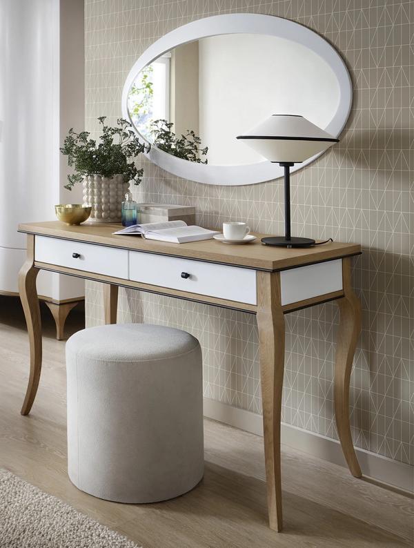 Bedroom Set 2-piece Dressing Table with Mirror Luxurious Wooden Furniture Vanity Table