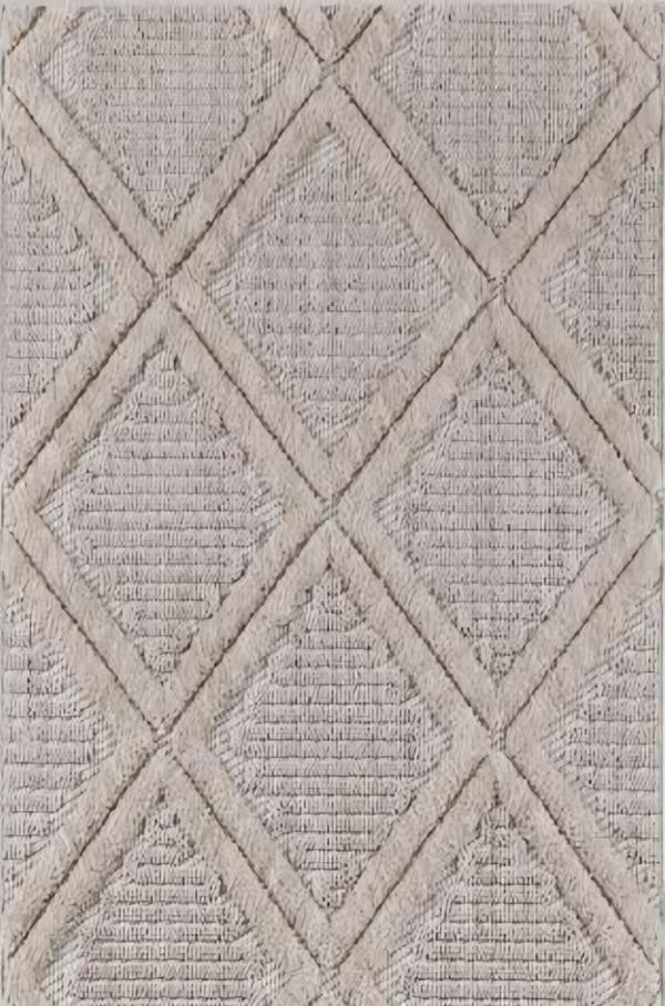 Carpet diamond design low pile living room bedroom natural cream color