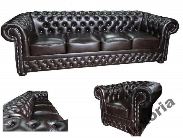 Chesterfield XXL Upholstered Big Sofa Couch Lord Textile Fabric Leather Sofa Set New