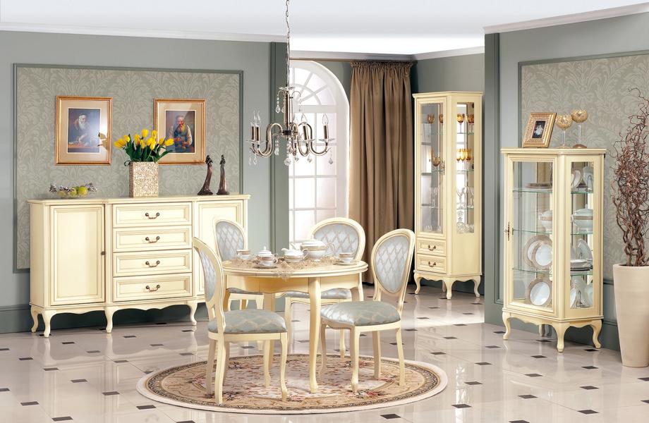 Dining room set sideboard classic 2x display cabinet stylish luxurious dining group