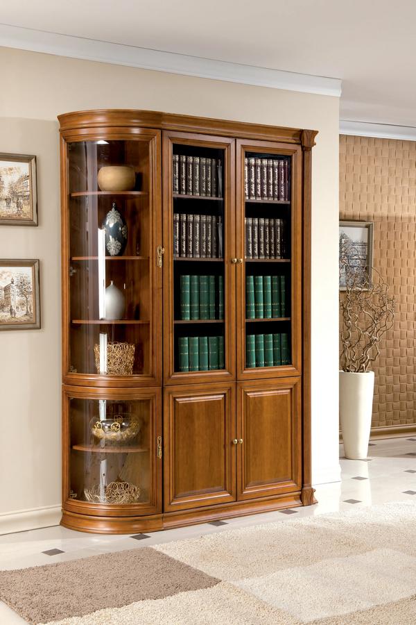 Living room complete glass display cabinet corner cabinet stylish bookshelf furniture set 2 pieces