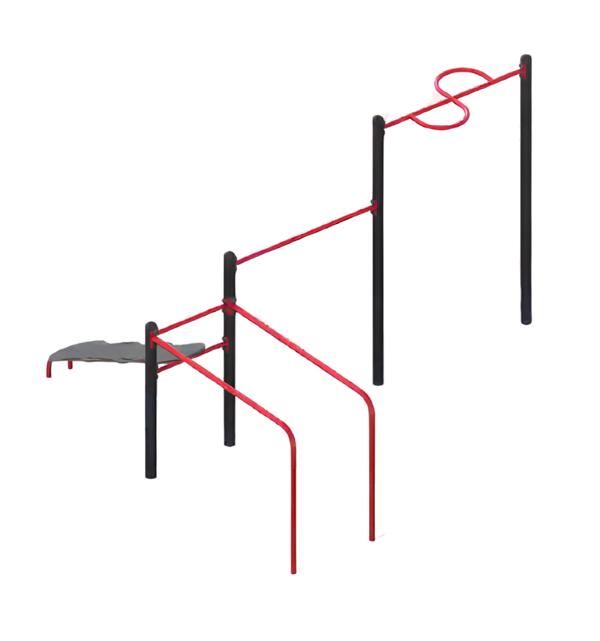 Street sports equipment, pull-up bars, hanging devices, balancing devices, sport modules