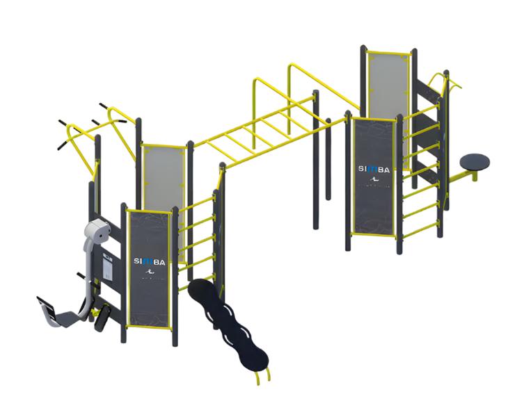 Pull-up bars, hanging devices, balancing equipment, training equipment, street sports equipment.