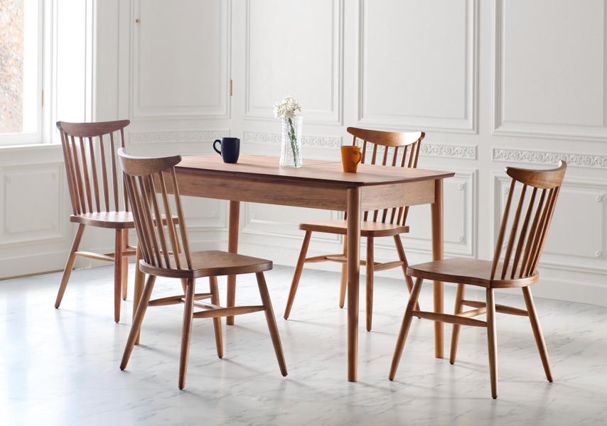 Dining Room Set Brown Table 4x Chairs Modern Design Luxury Dining Table