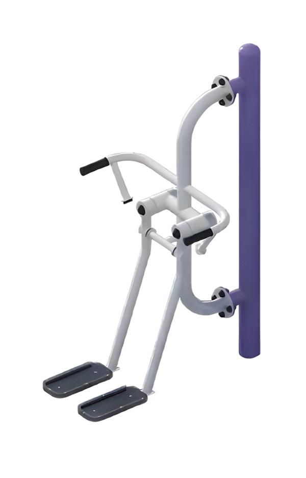 Hamstring street workout equipment, quadriceps trainer, calf press, incline leg press.