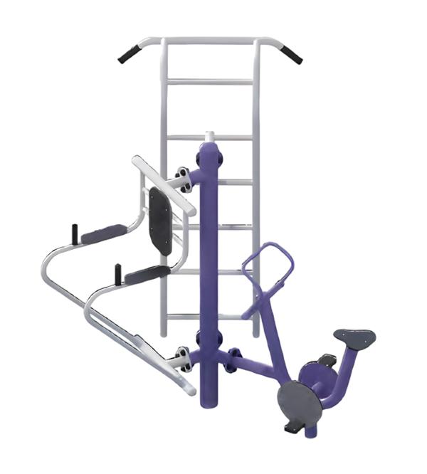Street fitness equipment pull-up bars climbing ladders leg extension machine calf press