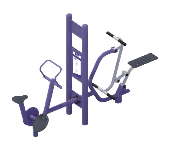 Pull-up bars, street workout equipment, power stations, abdominal trainers, leg press.