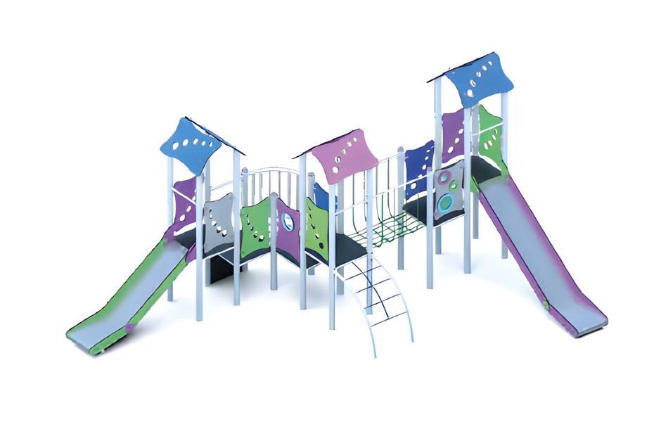 Movement area playground slide climbing frame experience area active area
