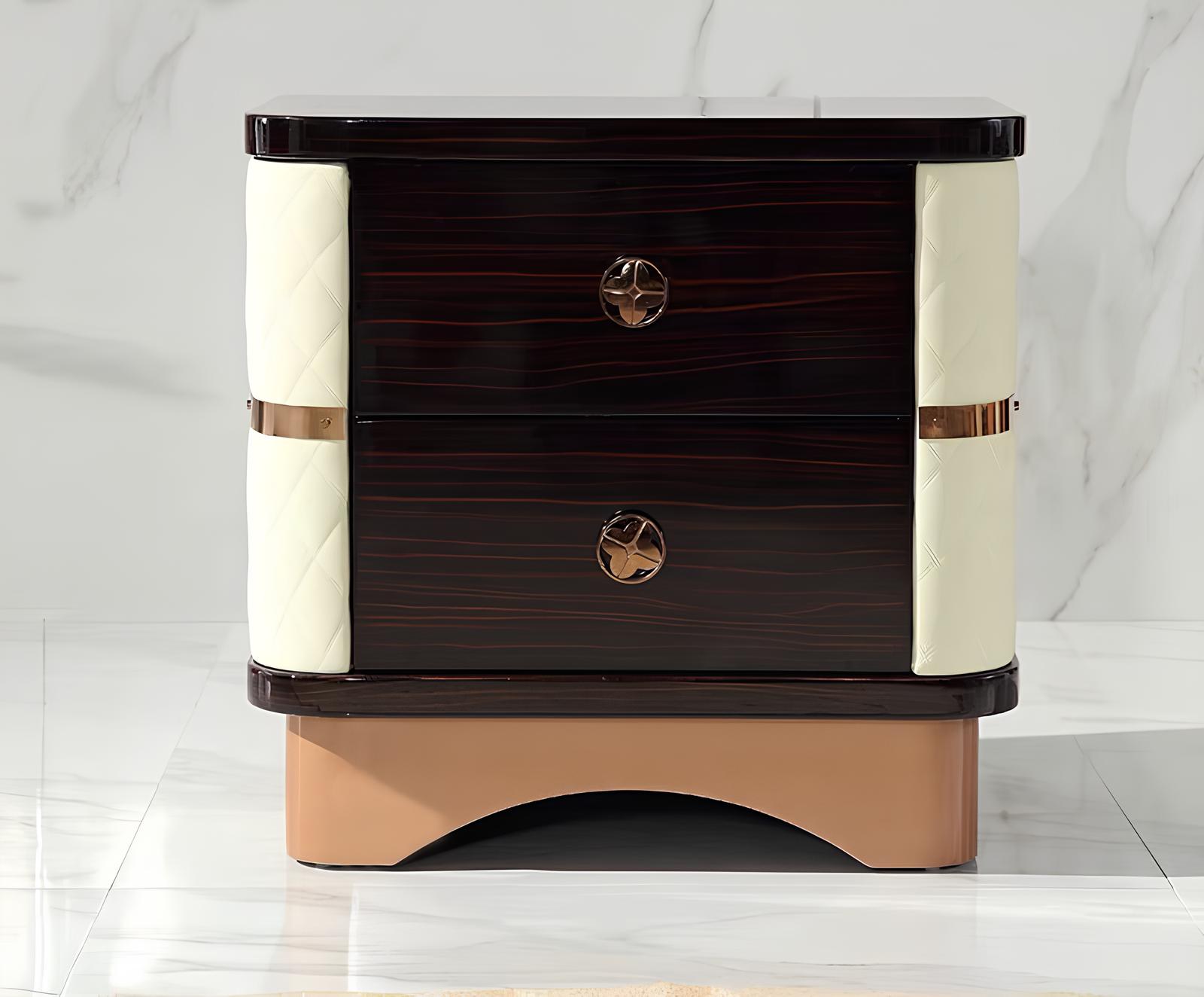 Nightstand Console Luxury Class Nightstands Consoles Side Tables Metal Leather New