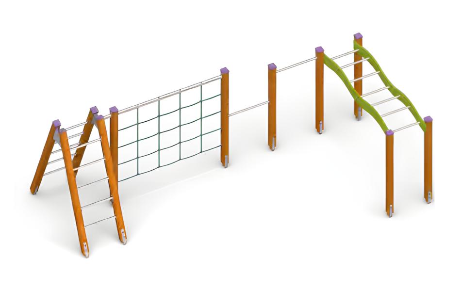 Playground climbing combination rope path practice bridge adventure area recreation bridge