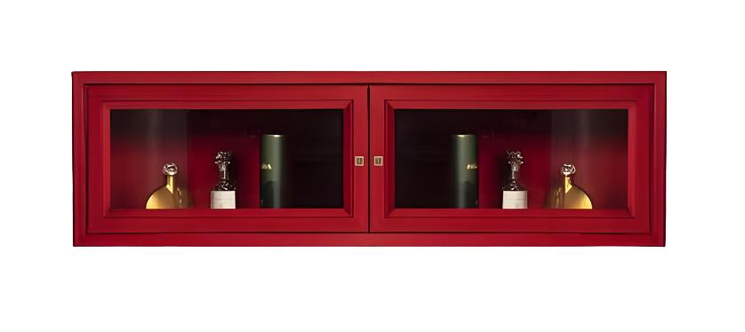 Red shelf luxury wood high quality elegance designer Art Deco design furniture board