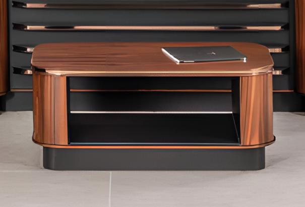 Brown office coffee table, workspace furniture, design tables, side tables, new