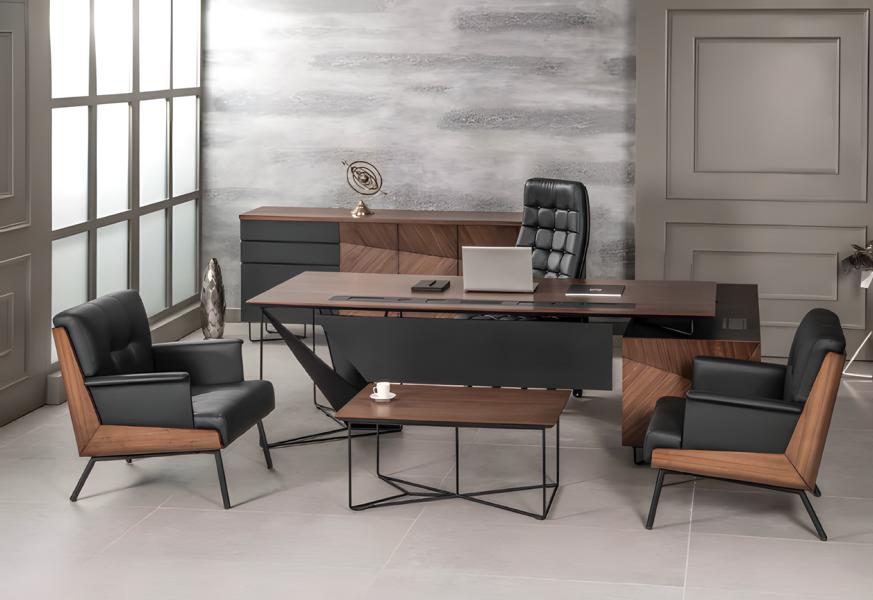 Modern office room set complete office furniture set desk 5-piece