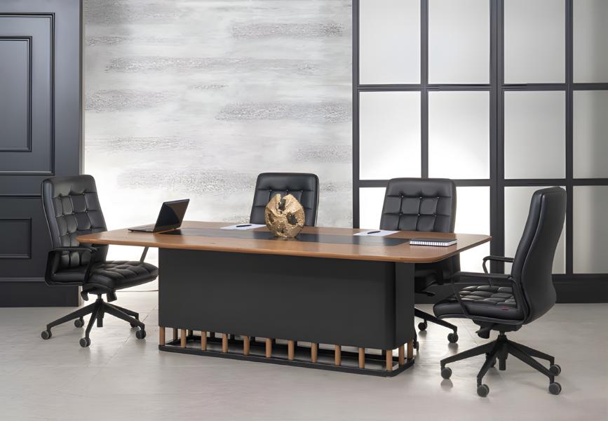 Conference table office table meeting table + 4 chairs conference furniture 250 cm new