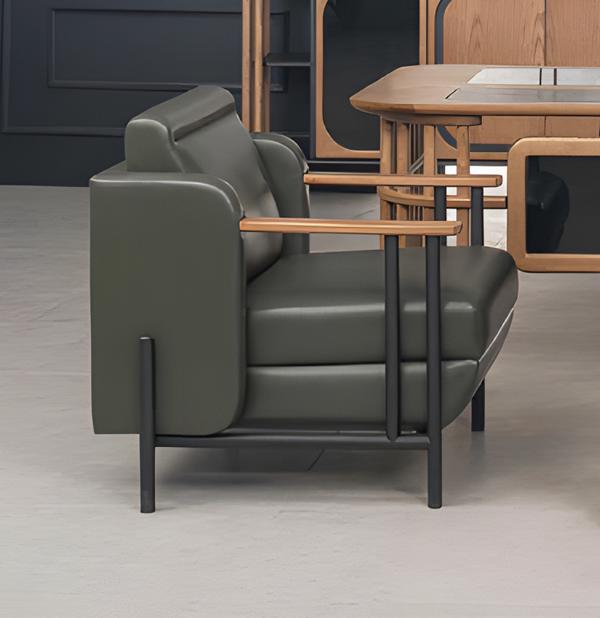 Leather Office Chair Modern Design Office Furniture 90 cm Luxury Black Seat New