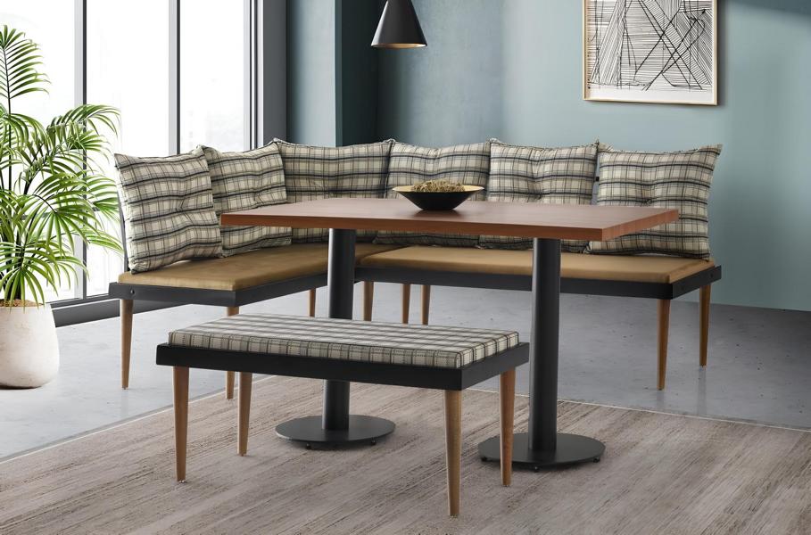 Dining group dining corner dining table bench table bank green dining room corner bench