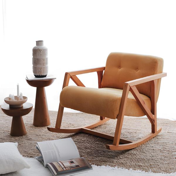 Classic Armchair Upholstered Chair Single Seat Living Room Seat Brown Fabric