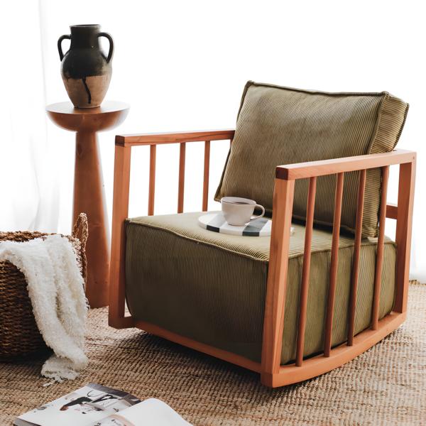 Armchair living room fabric green single seat designer