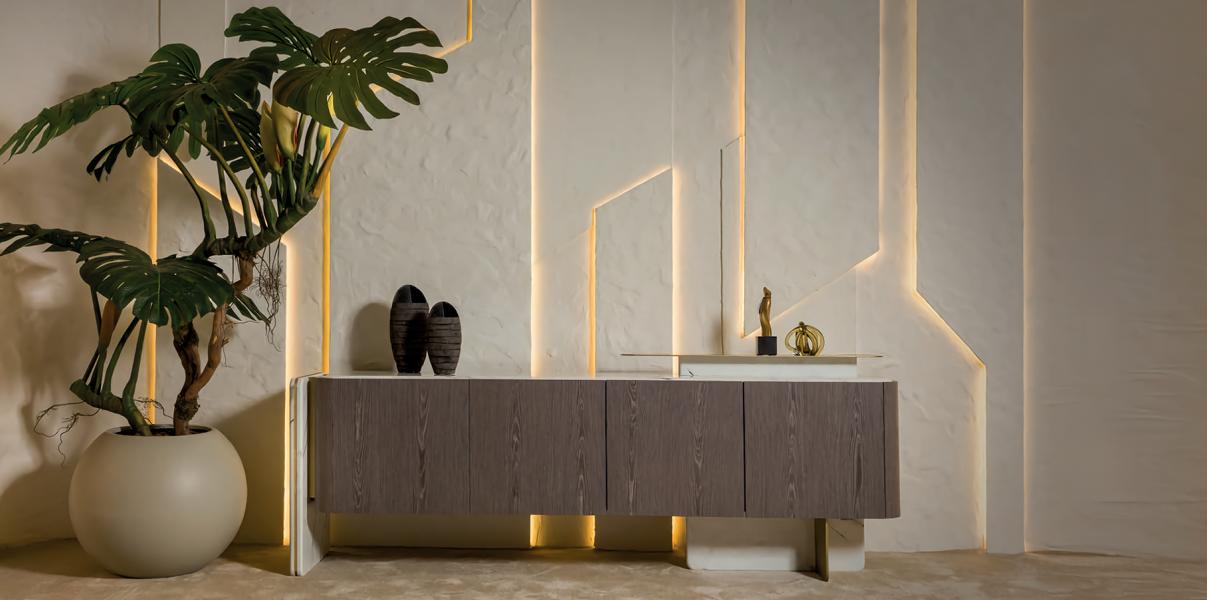 Sideboard Living Room Luxury Furniture Modern One-Color Design Interior Wood New