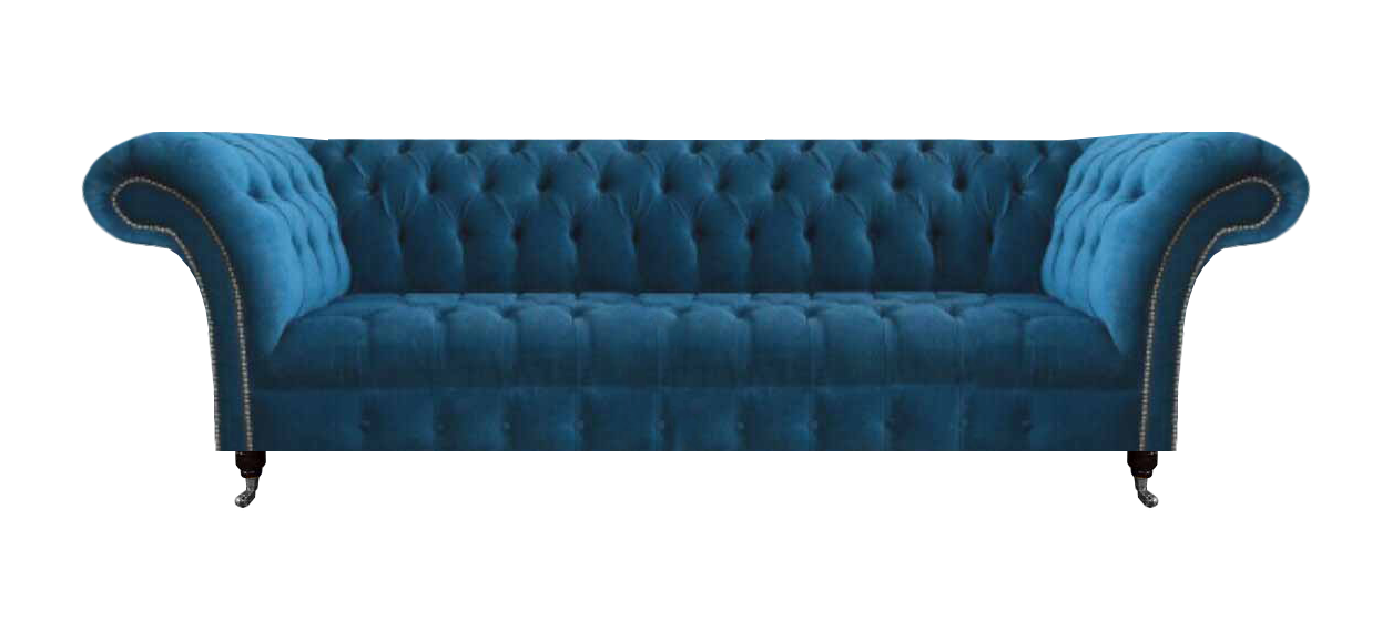 Light blue Chesterfield sofa Modern upholstered furniture Luxury Elegant seating couches