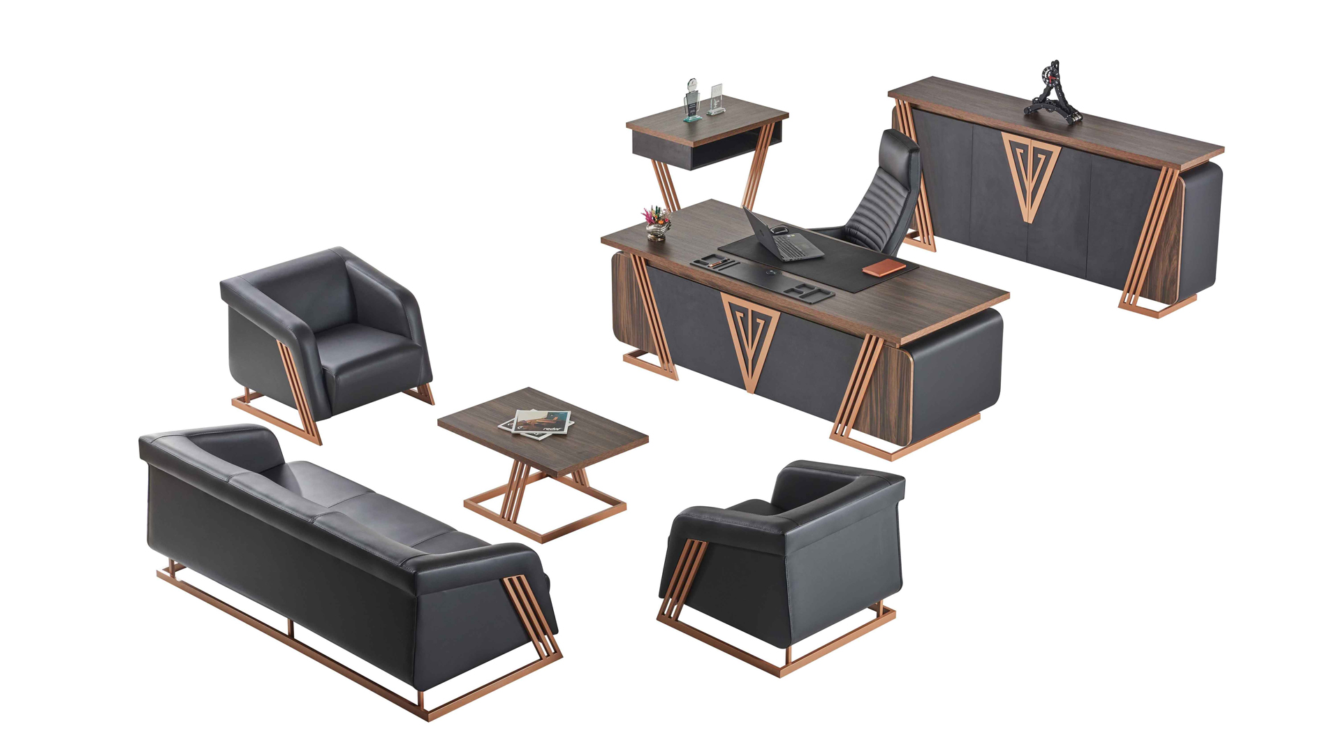 Complete office set desk sideboards sofa sets office