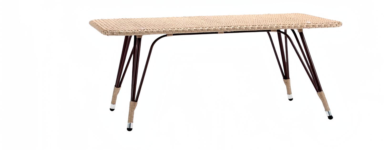 Coffee Table Rattan Modern Beige Luxury High-Quality Stylish Design