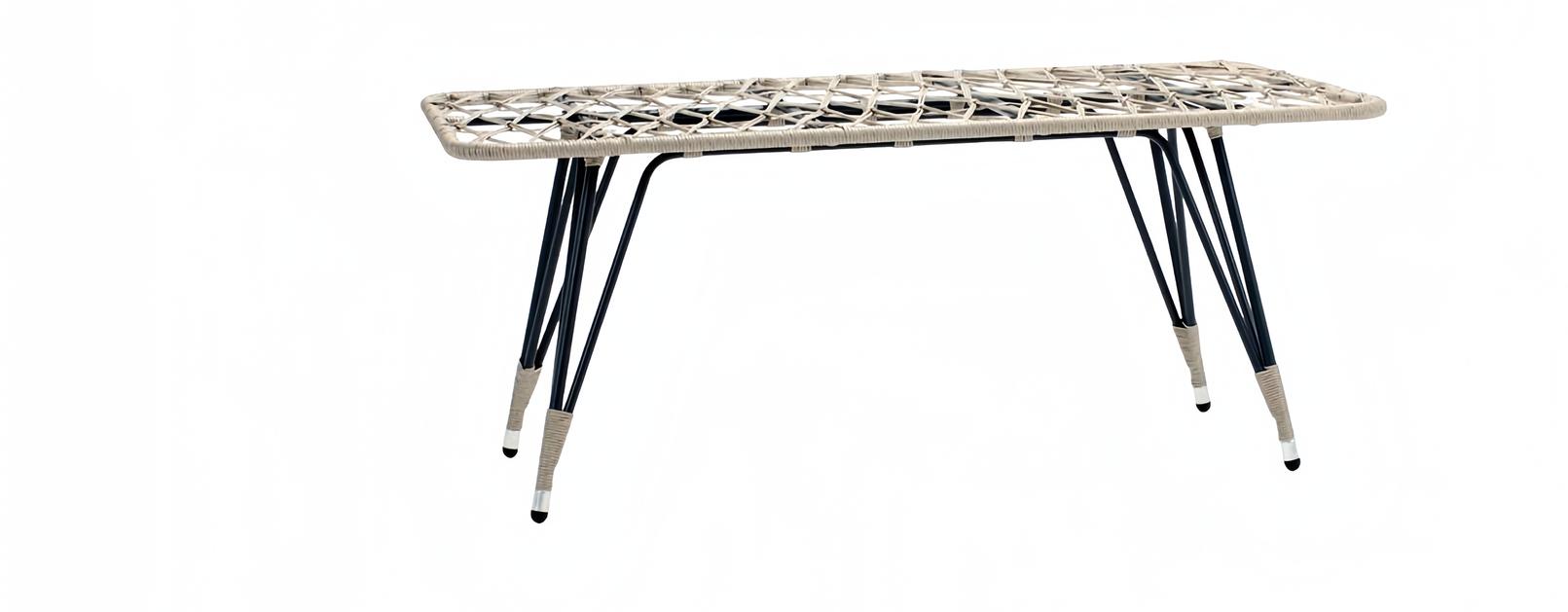 Gray Luxury Rattan Coffee Table Modern Design Stylish High Quality