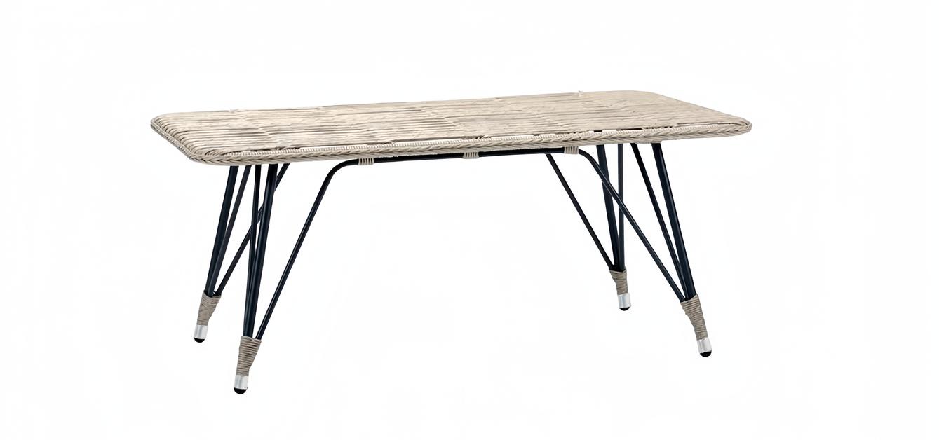 Gray Luxury Coffee Table Modern Design Stylish Rattan High Quality