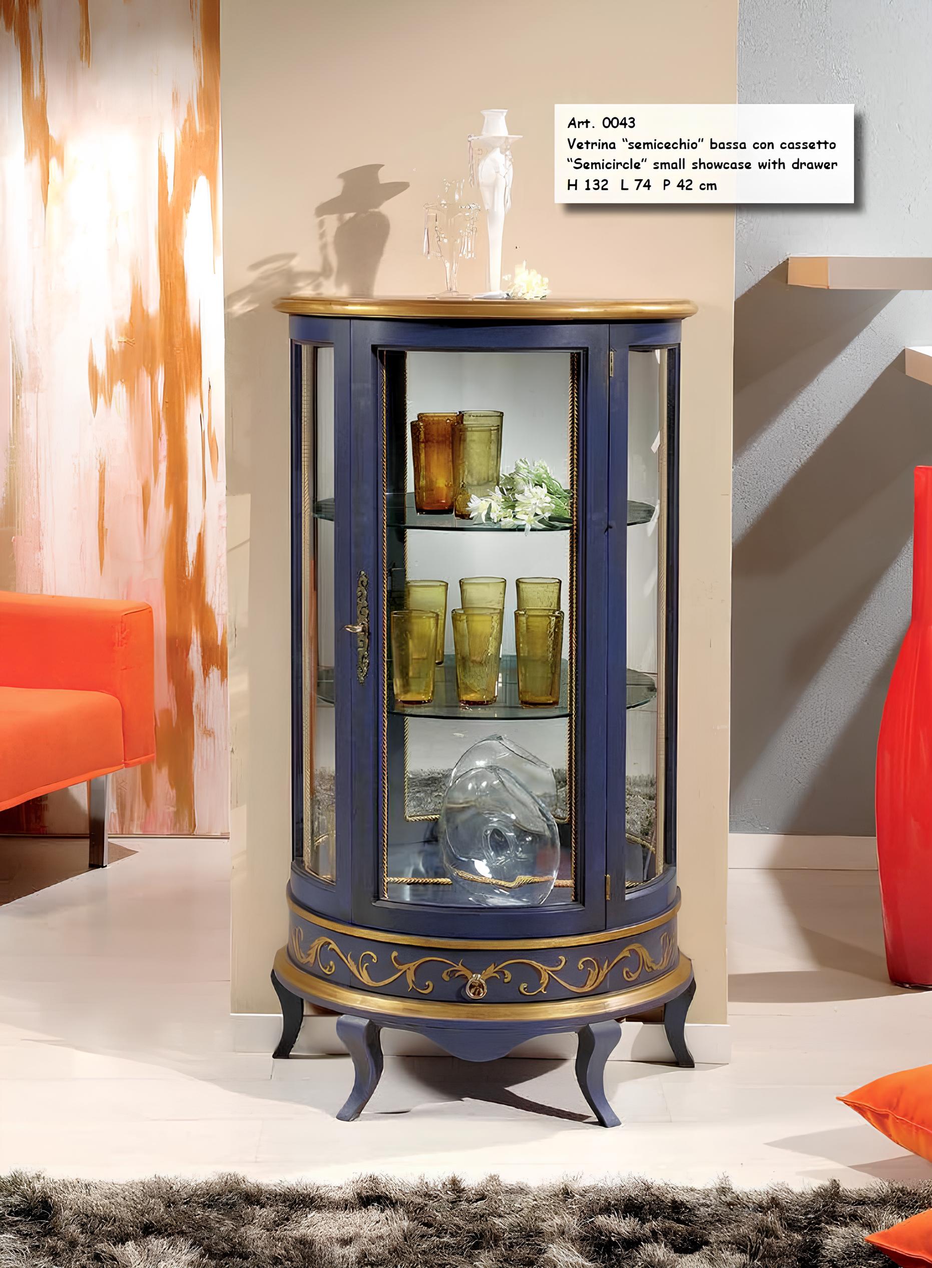Classic display cabinet glass cupboard luxury purple display cabinet wood for the living room new