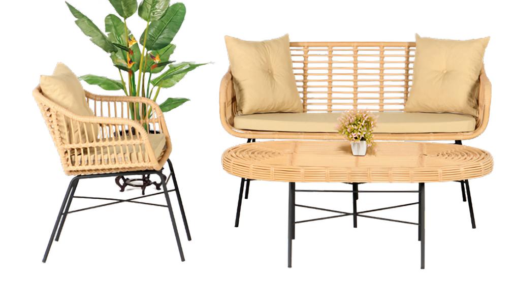 Garden furniture set 3-piece furniture seating furniture sofa set terrace table sofa coffee table