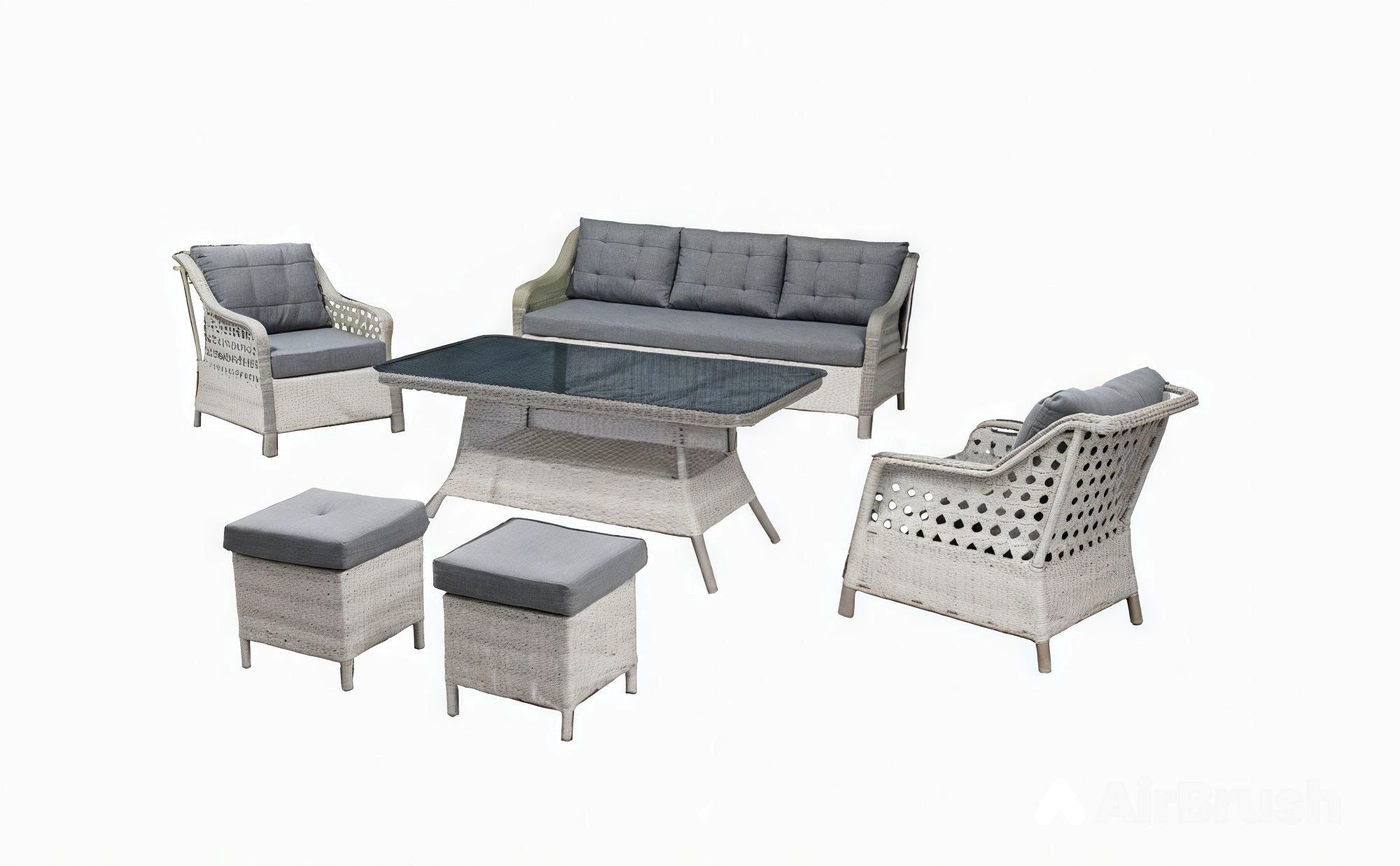 Garden furniture seating furniture sofa set terrace table sofa couch 6-piece set