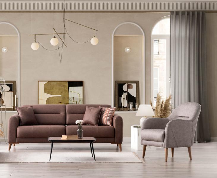 Comfortable 3+1 sofa set Stylish design for comfortable living & relaxation