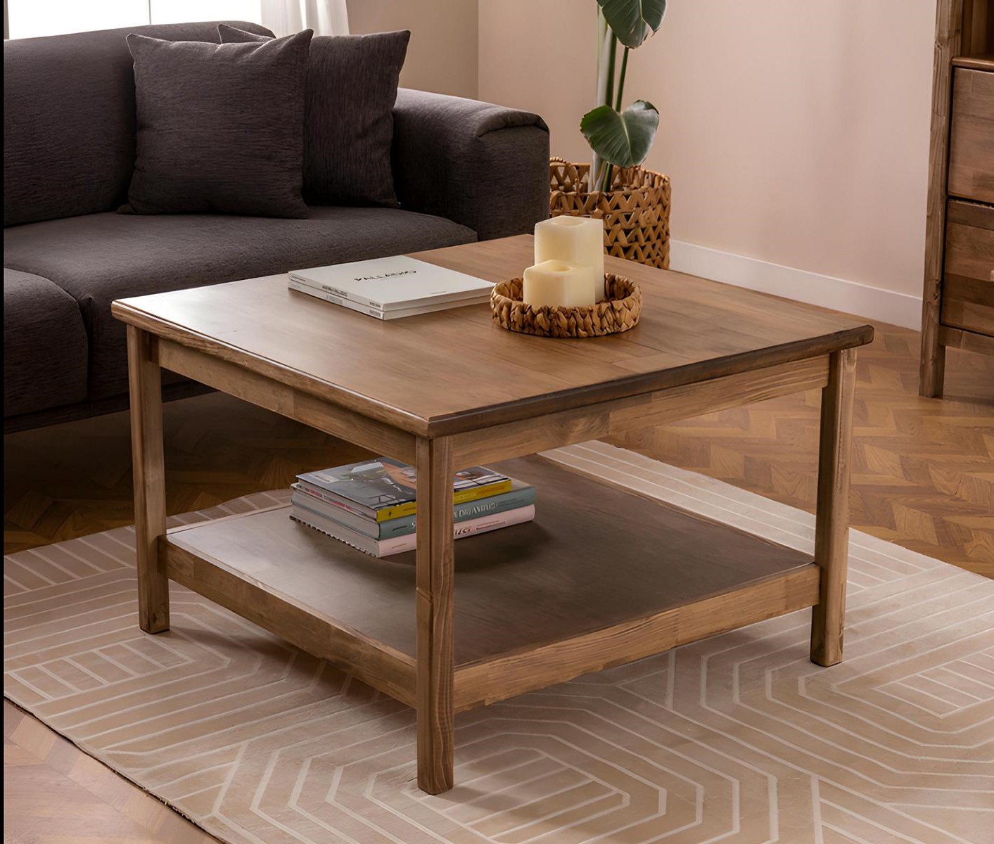 Modern dark brown coffee table luxurious sofa table elegant lounge table