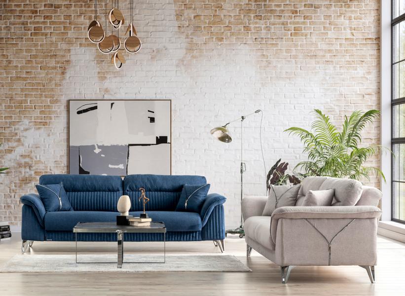 Sofa set Elegant design relaxation set lounge set upholstery set cozy 3+3