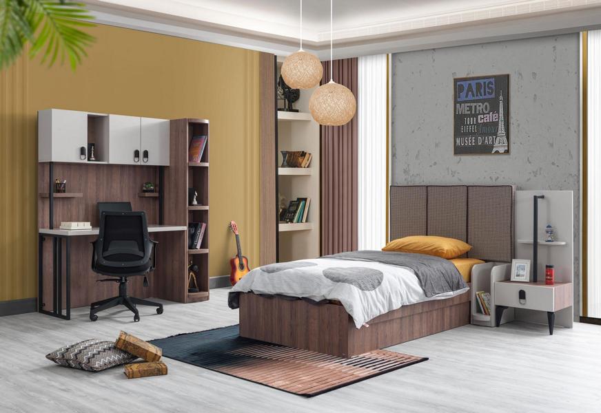 Children\'s room set bed bedside table desk bookshelf modern high quality