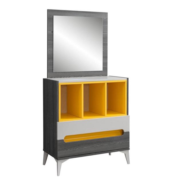 Chest of drawers youth room gray sideboard wood furniture bedroom