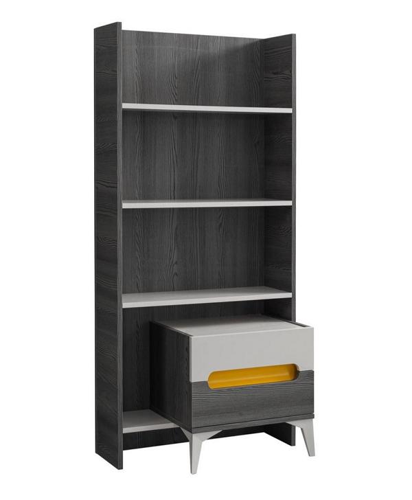 Bookshelf Gray Shelf Cabinet Wood for Children\'s Room Youth Room Furniture